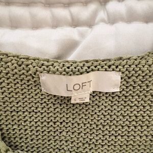 LOFT Sage Green Knit Tank Top